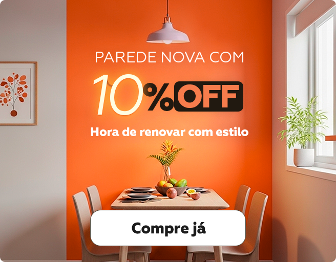 Banner Vitrine - Parede nova com 10% off