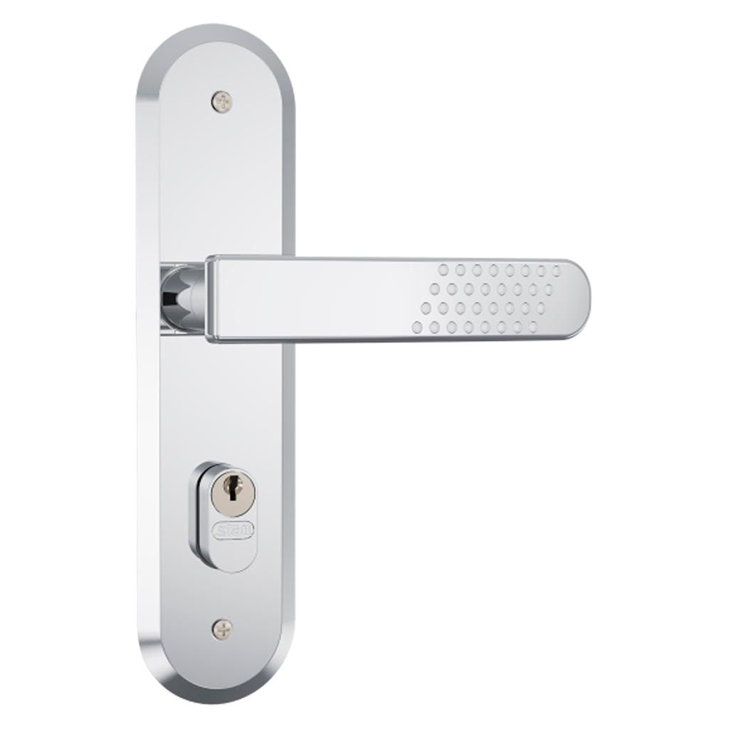 Fechadura Tetra Zamac Stam 1800/21 Espelho Acabamento Inox 40mm