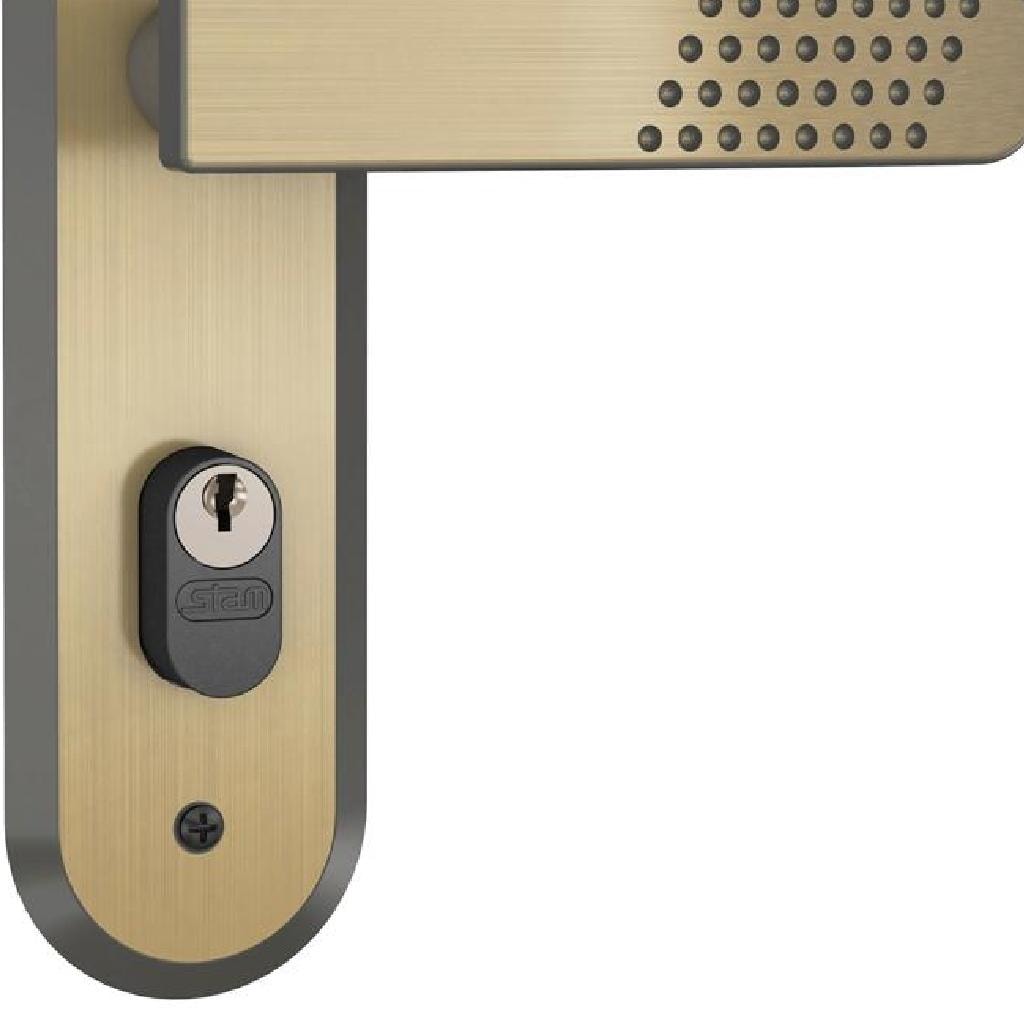 Fechadura Externa Zamac Stam 1801/21 Espelho Acabamento Oxidado 40mm