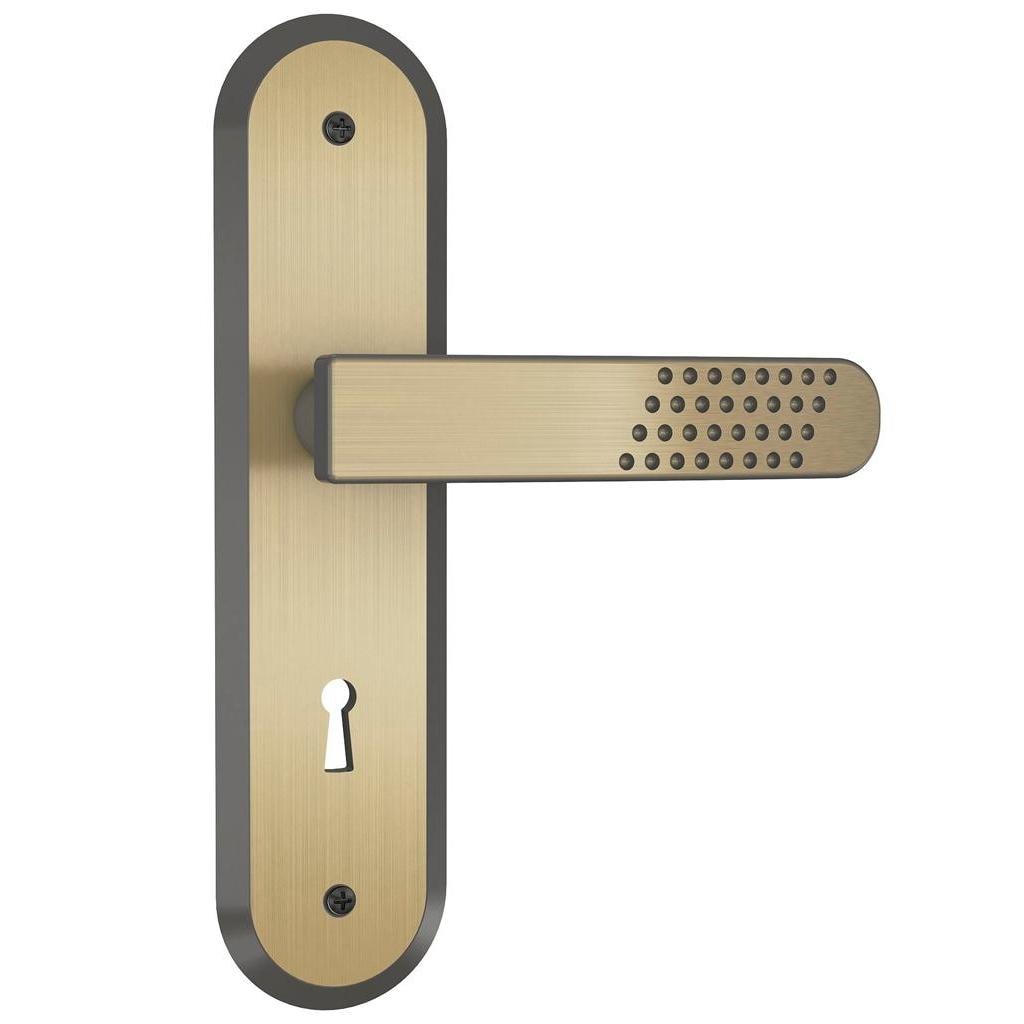 Fechadura Externa Zamac Stam 1801/21 Espelho Acabamento Oxidado 40mm