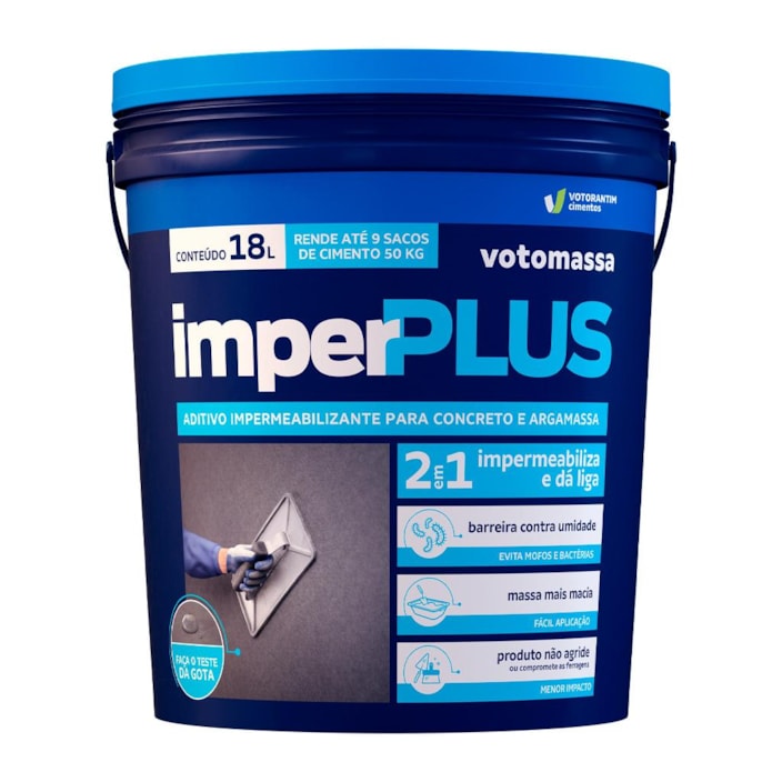 ImperPlus Aditivo Impermeabilizante Para Concreto e Argamassa Votomassa ...