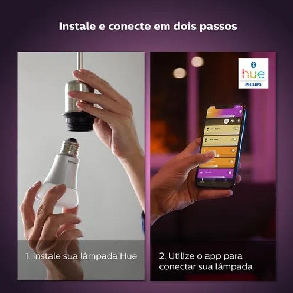 Kit Casa Inteligente Philips Hue 3 Lâmpadas 9,5W 127V
