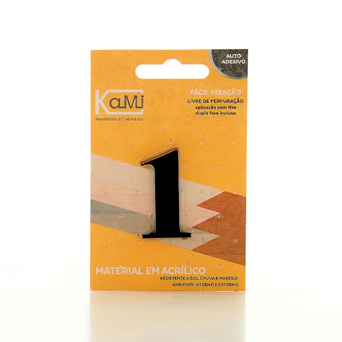 N mero Acr lico Kami 4cm N 1 Preto n-mero-acr-lico-kami-4cm-n-1-preto