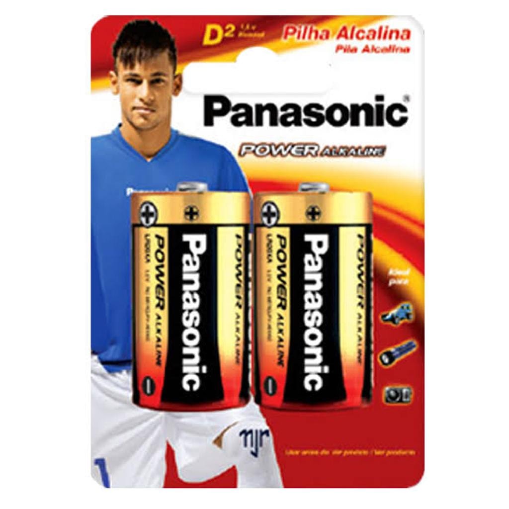 Pilha Panasonic Grande Alcalina D 2 Unidades
