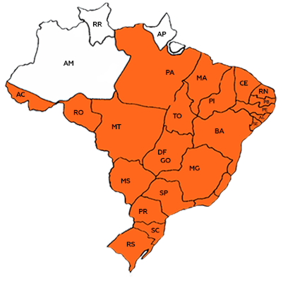 Balaroti`s Brazil shipping map